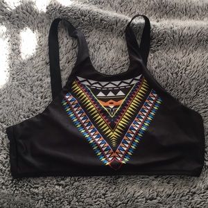 Earthbound high neck swim crop top